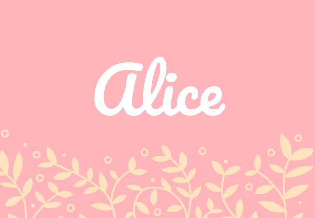 Alice most popular baby girl names