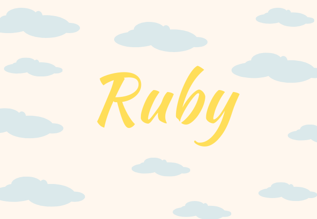 Summer baby names Ruby